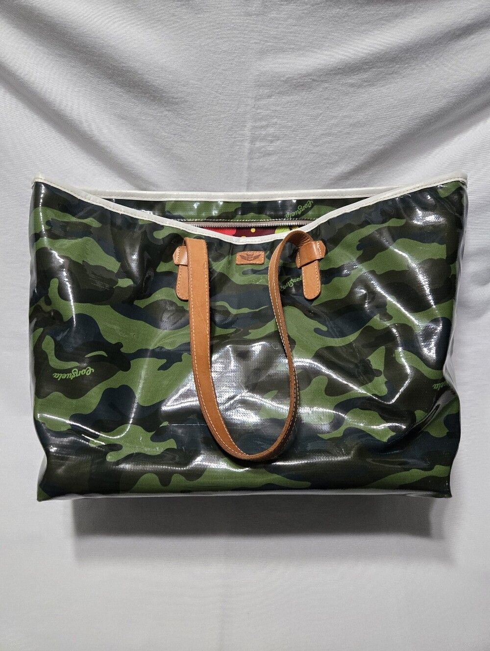 Consuela Camo Legacy Tote Bag Floral Leopard Pockets Zipper